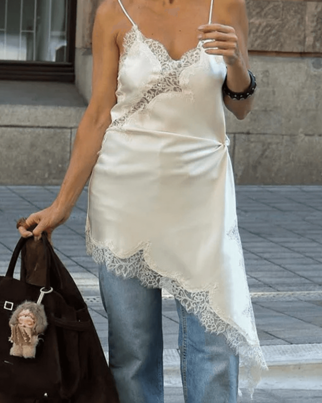 Damska Casualowa Asymetryczna Sukienka | Midi