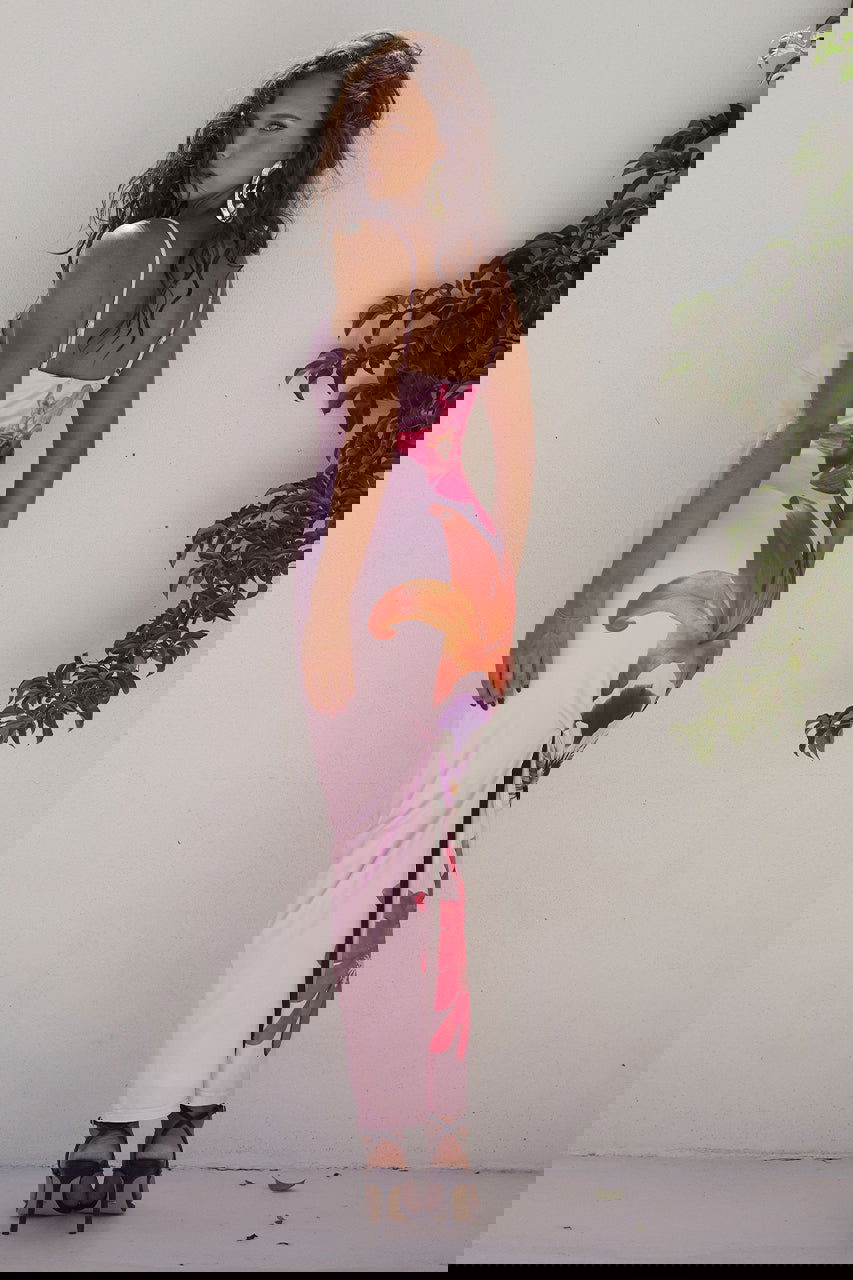 Damska Letnia Sukienka w Kwiaty | Maxi