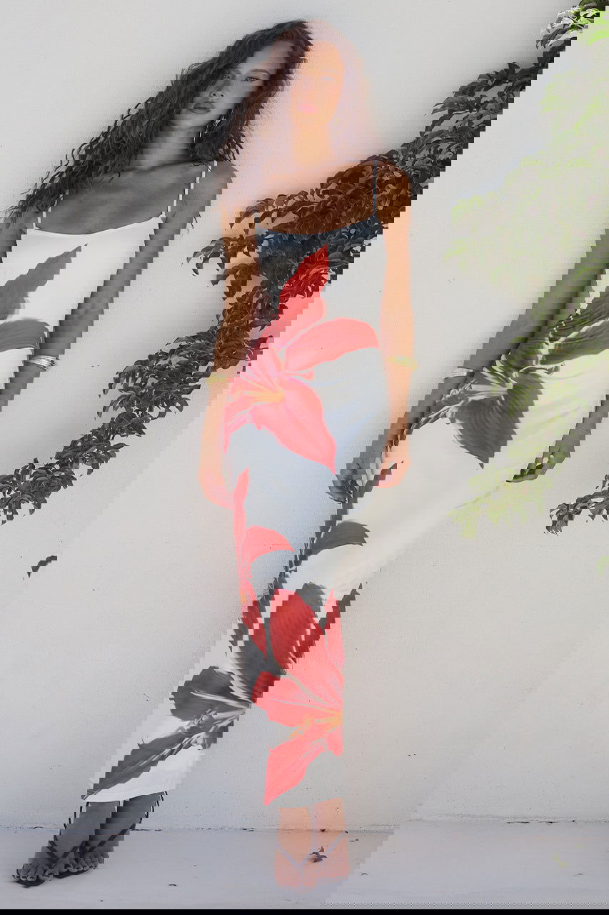 Damska Letnia Sukienka w Kwiaty | Maxi