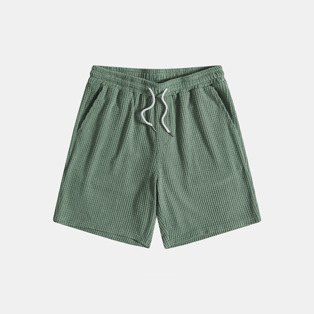 Męski Dwuczęściowy Komplet Wafelkowy | Casual